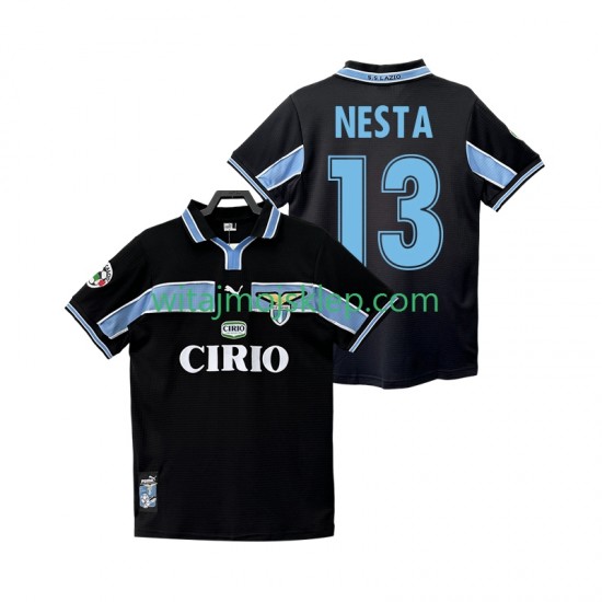 Koszulka SS Lazio NESTA 13 Retro Męska Stroje Wyjazdowe 1998 1999 Krótkie Rękawy
