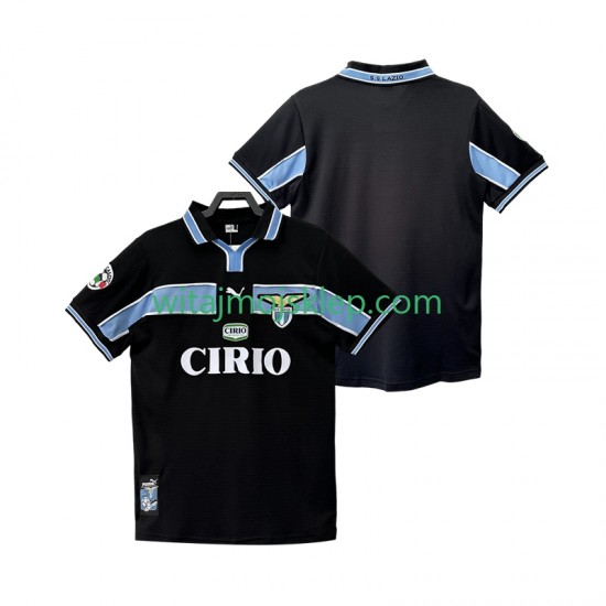 Koszulka SS Lazio Retro Męska Stroje Wyjazdowe 1998 1999 Krótkie Rękawy