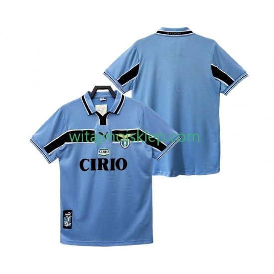 Koszulka SS Lazio Retro Męska Stroje Domowe 1998 1999 Krótkie Rękawy