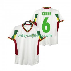 Koszulka Reprezentacja Senegalu CISSE 6 Retro Męska Stroje Domowe 2002 Krótkie Rękawy
