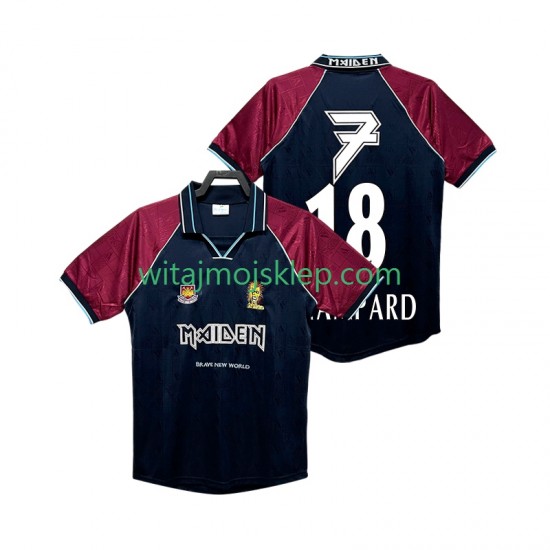 Koszulka West Ham United LAMPARD 18 Iron Maiden Retro Męska Stroje Domowe 1999 Krótkie Rękawy