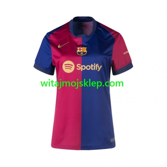 Koszulka FC Barcelona Damska Stroje Domowe 2024-2025 Krótkie Rękawy