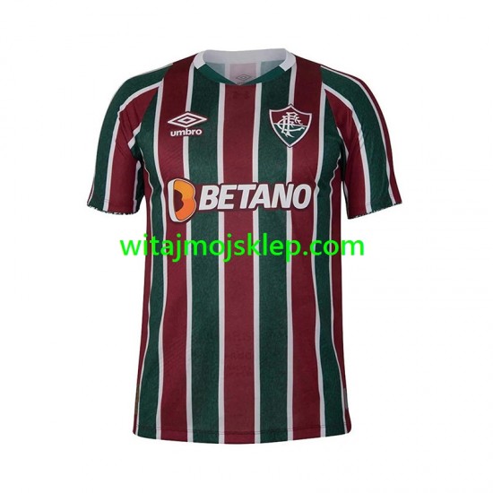 Koszulka Fluminense Męska Stroje Domowe 2024-2025 Krótkie Rękawy