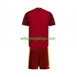 Koszulka AS Roma Dziecięca Stroje Domowe 2026-2027 Krótkie Rękawy