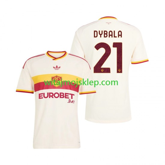 Koszulka AS Roma Paulo Dybala 21 Męska Stroje Wyjazdowe 2026-2027 Krótkie Rękawy