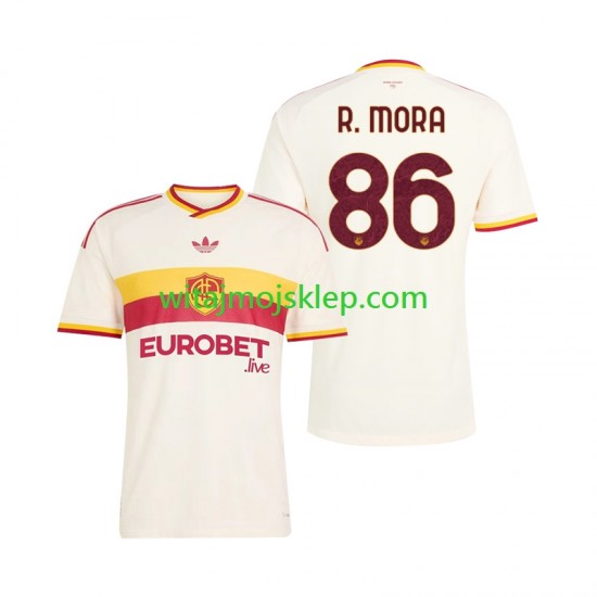 Koszulka AS Roma Rodrigo Mora 86 Męska Stroje Wyjazdowe 2026-2027 Krótkie Rękawy