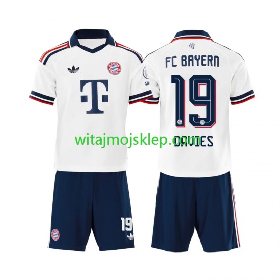 Koszulka Bayern Monachium Alphonso Davies 19 Dziecięca Stroje Wyjazdowe 2026-2027 Krótkie Rękawy