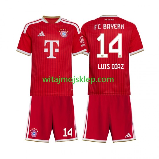 Koszulka Bayern Monachium Luis Diaz 14 Dziecięca Stroje Domowe 2026-2027 Krótkie Rękawy