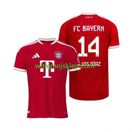 Koszulka Bayern Monachium Luis Diaz 14 Męska Stroje Domowe 2026-2027 Krótkie Rękawy