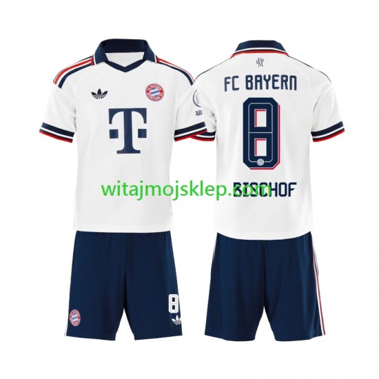Koszulka Bayern Monachium Tom Bischof 8 Dziecięca Stroje Wyjazdowe 2026-2027 Krótkie Rękawy