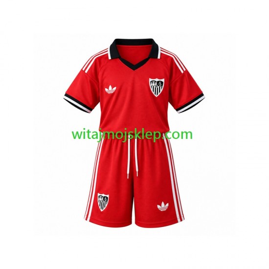 Koszulka Sevilla FC Retro Dziecięca Stroje Domowe 2026-2027 Krótkie Rękawy