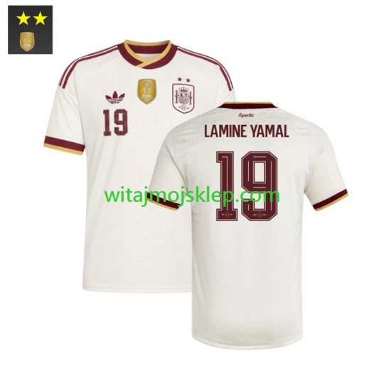 Koszulka Reprezentacja Hiszpanii Lamine Yamal 19 Męska Stroje Wyjazdowe 2026-2027 Krótkie Rękawy