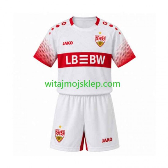 Koszulka VfB Stuttgart Dziecięca Stroje Wyjazdowe 2026-2027 Krótkie Rękawy