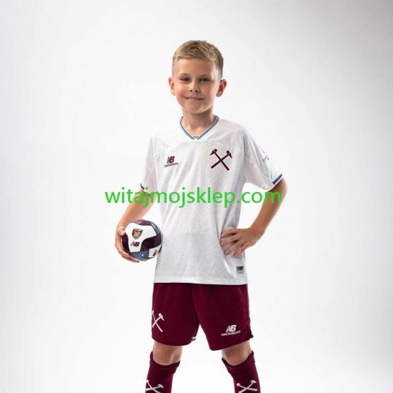 Koszulka West Ham United Dziecięca Stroje Wyjazdowe 2026-2027 Krótkie Rękawy