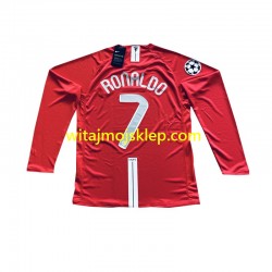 Koszulka Manchester United Cristiano Ronaldo 7 Champion League 2007 Retro Męska Stroje Domowe Długie Rękawy