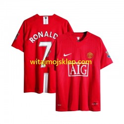 Koszulka Manchester United Cristiano Ronaldo 7 Champion League 2007 Retro Męska Stroje Domowe Krótkie Rękawy