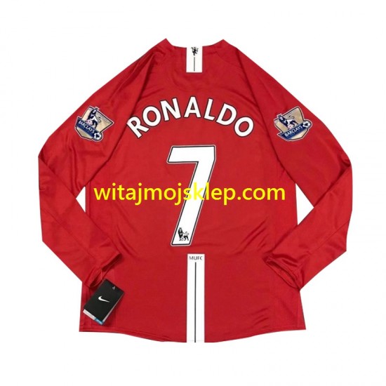 Koszulka Manchester United Cristiano Ronaldo 7 2007 Retro Męska Stroje Domowe Długie Rękawy