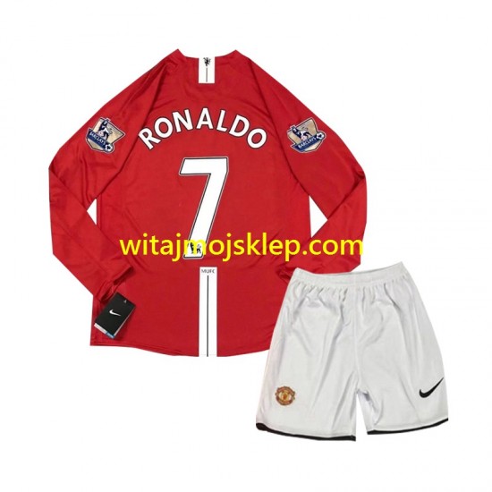 Koszulka Manchester United Cristiano Ronaldo 7 2007 Retro Dziecięca Stroje Domowe Długie Rękawy