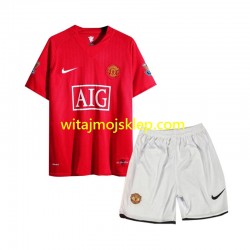 Koszulka Manchester United 2007 Retro Dziecięca Stroje Domowe Krótkie Rękawy