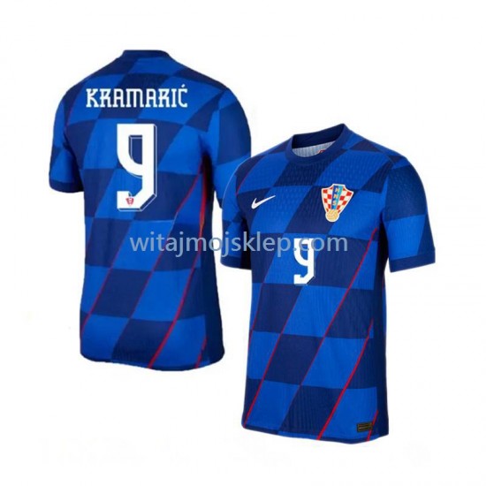 Koszulka Reprezentacja Chorwacji Andrej Kramaric 9 Męska Stroje Wyjazdowe Euro 2024 Krótkie Rękawy