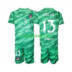 Koszulka Atlético Madryt Jan Oblak 13 Green color Bramkarskie Dziecięca Stroje Wyjazdowe 2023-2024 Krótkie Rękawy