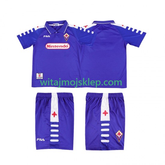 Koszulka Fiorentina Retro Dziecięca Stroje Domowe 1998 1999 Krótkie Rękawy
