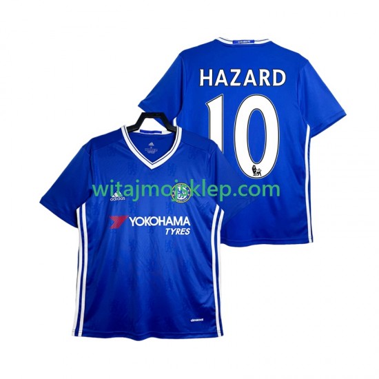 Koszulka Chelsea HAZARD 10 2016-2017 Retro Męska Stroje Domowe Krótkie Rękawy