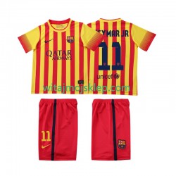 Koszulka FC Barcelona Neymar JR 11 2013 2014 Retro Dziecięca Stroje Wyjazdowe Krótkie Rękawy