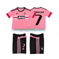 Koszulka Juventus Cristiano RONALDO 7 2015 2016 Retro Dziecięca Stroje Wyjazdowe Krótkie Rękawy