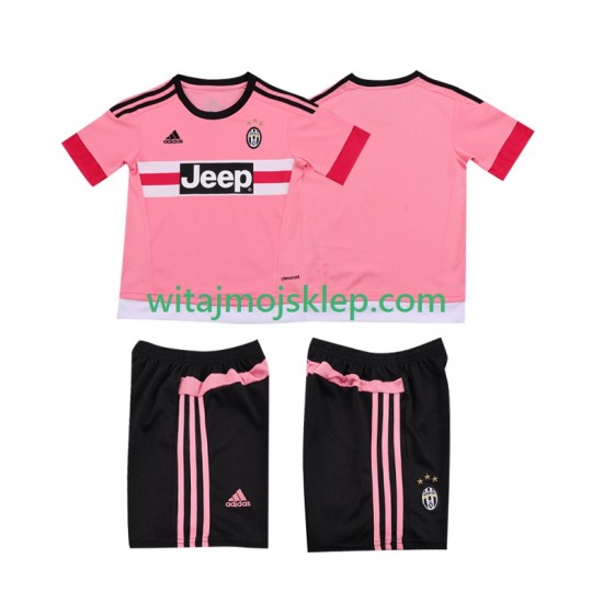 Koszulka Juventus 2015 2016 Retro Dziecięca Stroje Wyjazdowe Krótkie Rękawy