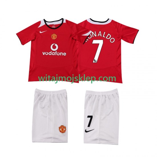 Koszulka Manchester United Cristiano Ronaldo 7 Retro Dziecięca Stroje Domowe 2004 2006 Krótkie Rękawy