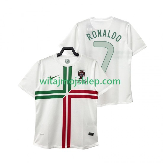 Koszulka Reprezentacja Portugalii Cristiano Ronaldo 7 2012 Retro Męska Stroje Wyjazdowe Krótkie Rękawy