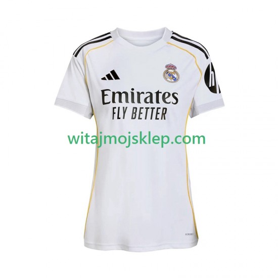 Koszulka Real Madryt Damska Stroje Domowe 2025-2026 Krótkie Rękawy