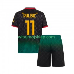 Koszulka AC Milan Christian Pulisic 11 Dziecięca Czwarty Strój 2024-2025 Krótkie Rękawy