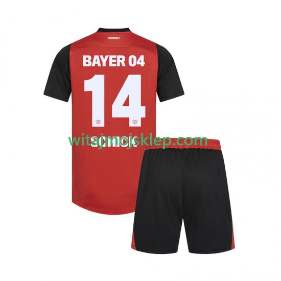 Koszulka Bayer 04 Leverkusen Patrik Schick 14 Dziecięca Stroje Domowe 2024-2025 Krótkie Rękawy
