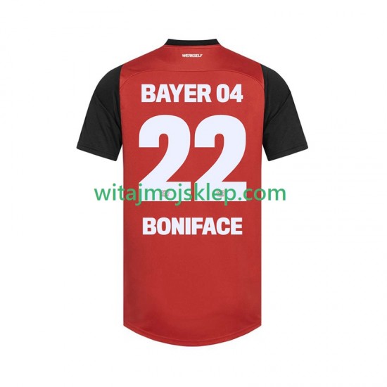 Koszulka Bayer 04 Leverkusen Victor Boniface 22 Męska Stroje Domowe 2024-2025 Krótkie Rękawy