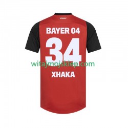 Koszulka Bayer 04 Leverkusen XHAKA 34 Męska Stroje Domowe 2024-2025 Krótkie Rękawy