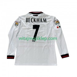 Koszulka Manchester United Beckham 7 Retro Męska Stroje Wyjazdowe 1998 1999 Długie Rękawy