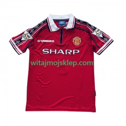 Koszulka Manchester United Beckham 7 Retro Męska Stroje Domowe 1998 1999 Krótkie Rękawy