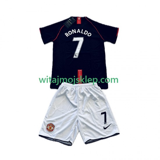 Koszulka Manchester United Cristiano Ronaldo 7 2007 Retro Dziecięca Stroje Wyjazdowe 2008 Krótkie Rękawy