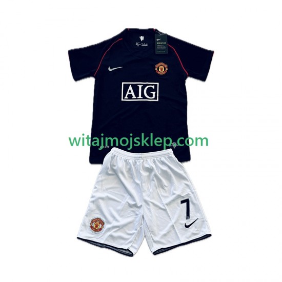 Koszulka Manchester United Cristiano Ronaldo 7 2007 Retro Dziecięca Stroje Wyjazdowe 2008 Krótkie Rękawy