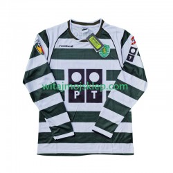 Koszulka Sporting CP 2001 2003 Retro Męska Stroje Domowe Długie Rękawy
