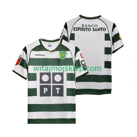 Koszulka Sporting CP 2001 2003 Retro Męska Stroje Domowe Krótkie Rękawy