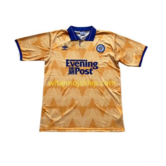 Koszulka Leeds United Retro Męska Stroje Wyjazdowe 1991-1992 Krótkie Rękawy