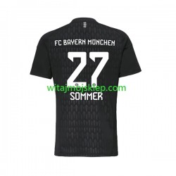 Koszulka Bayern Monachium Yann Sommer 27 Bramkarskie Męska Stroje Domowe 2023-2024 Krótkie Rękawy