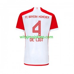 Koszulka Bayern Monachium Matthijs de Ligt 4 Męska Stroje Domowe 2023-2024 Krótkie Rękawy