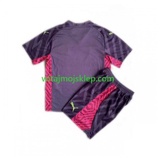 Koszulka Manchester City Bramkarskie Dziecięca Stroje Wyjazdowe 2023-2024 Krótkie Rękawy