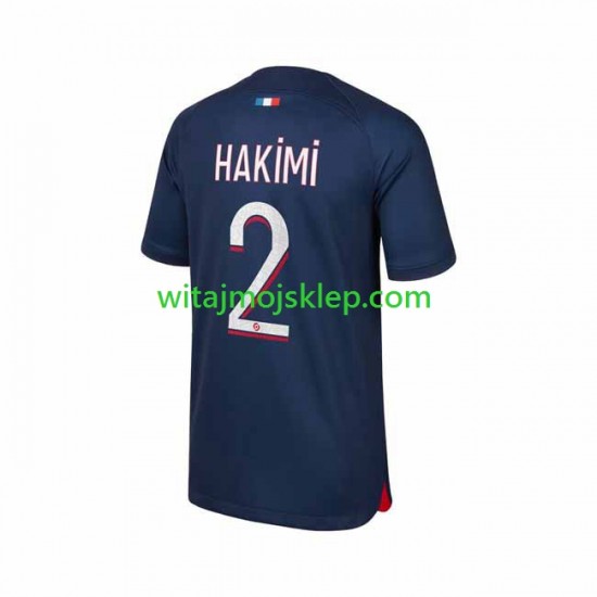 Koszulka Paris Saint-Germain Hakimi 2 Męska Stroje Domowe 2023-2024 Krótkie Rękawy