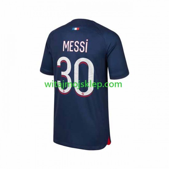 Koszulka Paris Saint-Germain Lionel Messi 30 Męska Stroje Domowe 2023-2024 Krótkie Rękawy