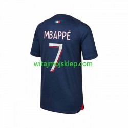 Koszulka Paris Saint-Germain Mbappé 7 Męska Stroje Domowe 2023-2024 Krótkie Rękawy